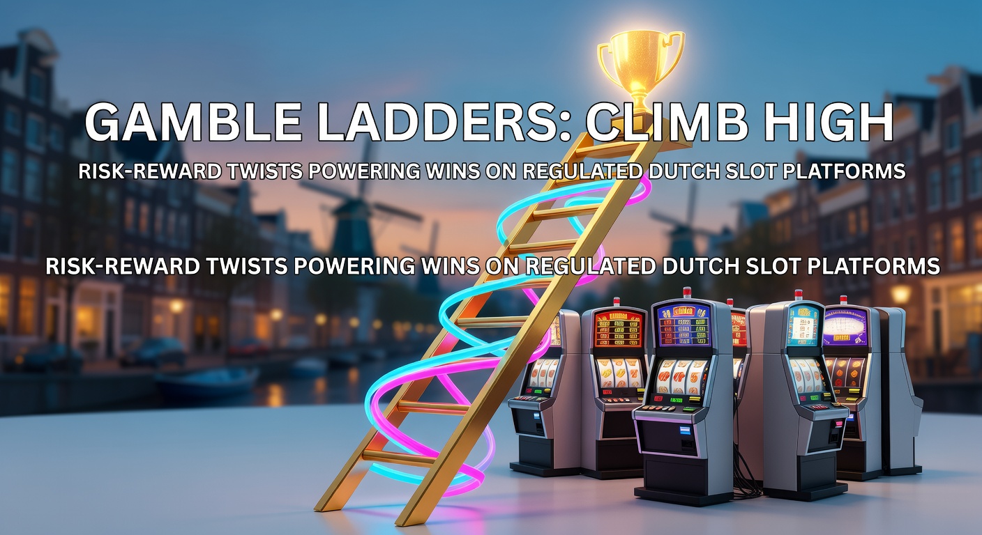 Close-up van een succesvolle gamble ladder climb in een slotgame, met exploderende multipliers en een grote winstweergave