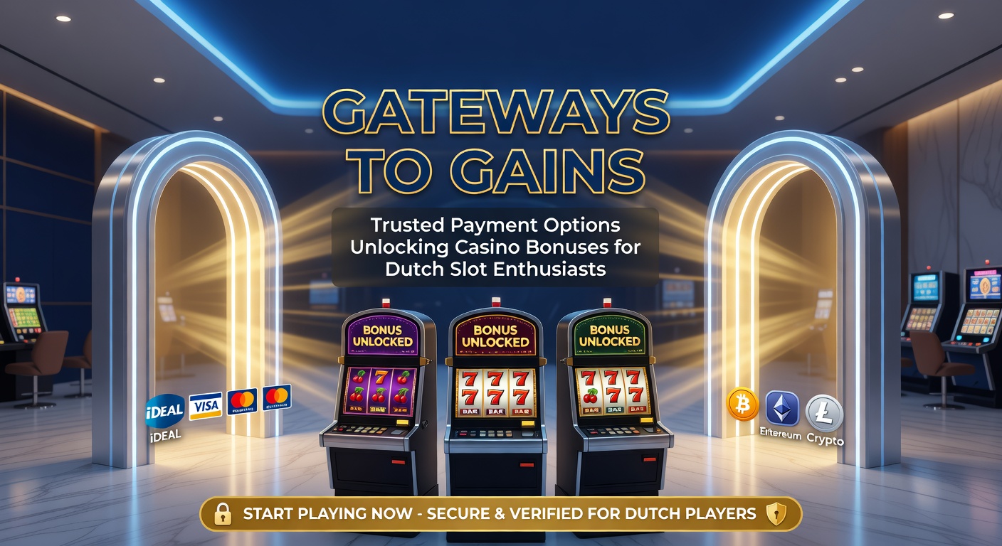 Slotmachine met draaiende rollen en bonus-symbolen naast betaalapps op een Nederlands casino-scherm, symboliserend snelle toegang tot winsten