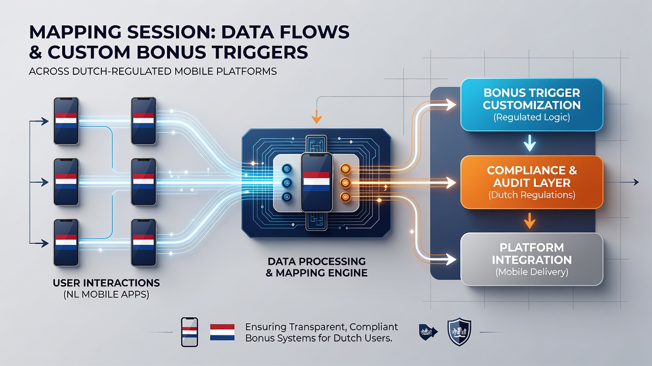Diagram van data-integratie en bonusaangepaste triggers in Nederlandse mobiele casino's