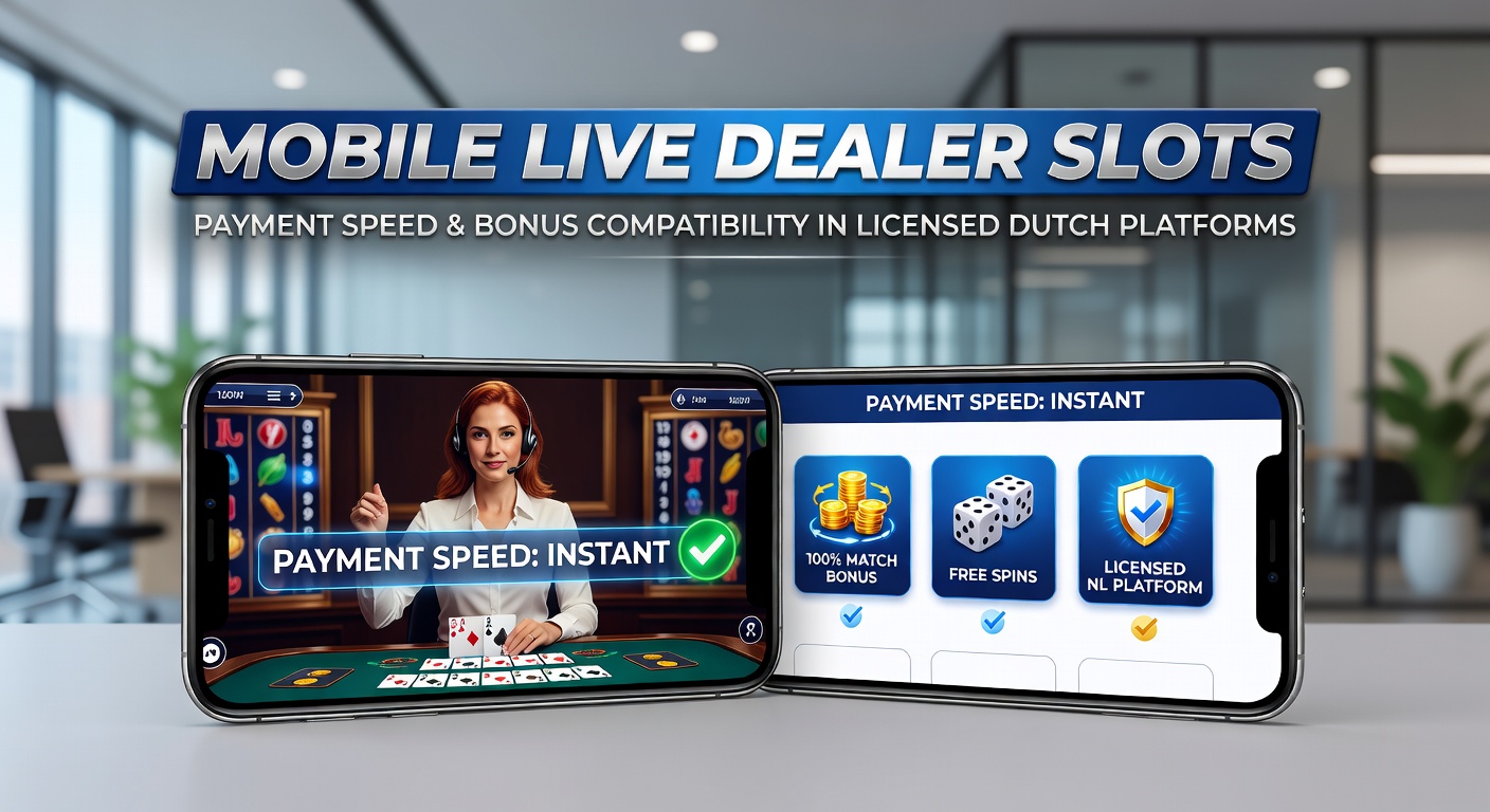 Grafiek met uitbetalingstijden en bonuspercentages voor mobiele live dealer slots op Nederlandse casino-apps