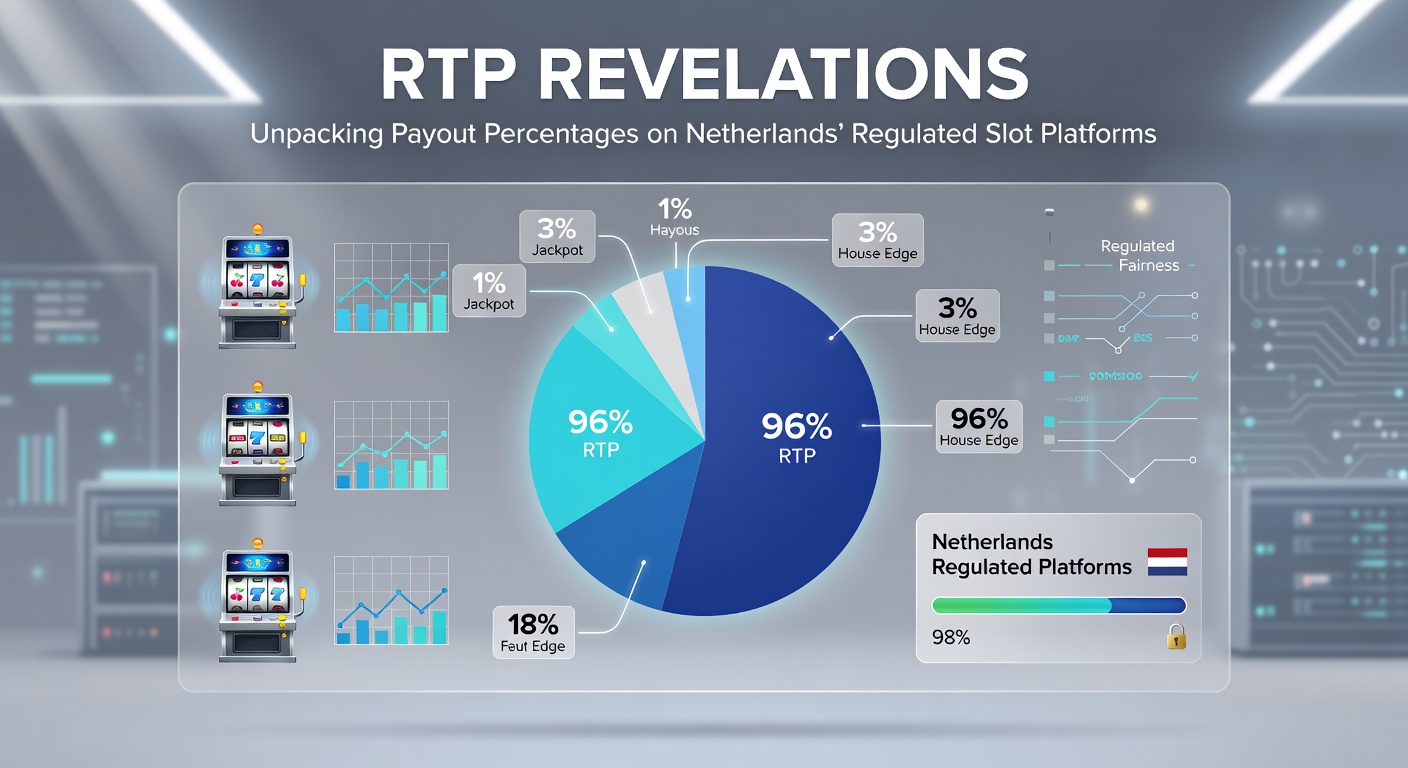 Grafiek met RTP-percentages van populaire slots op Nederlandse casino platforms, tonen variërende uitbetalingscurves