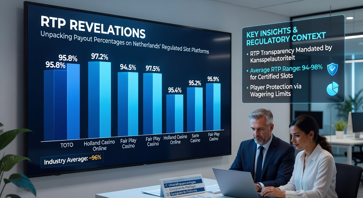 Vergelijkende staafdiagram van RTP-percentages tussen Nederlandse en internationale slotplatforms, met focus op gereguleerde markten