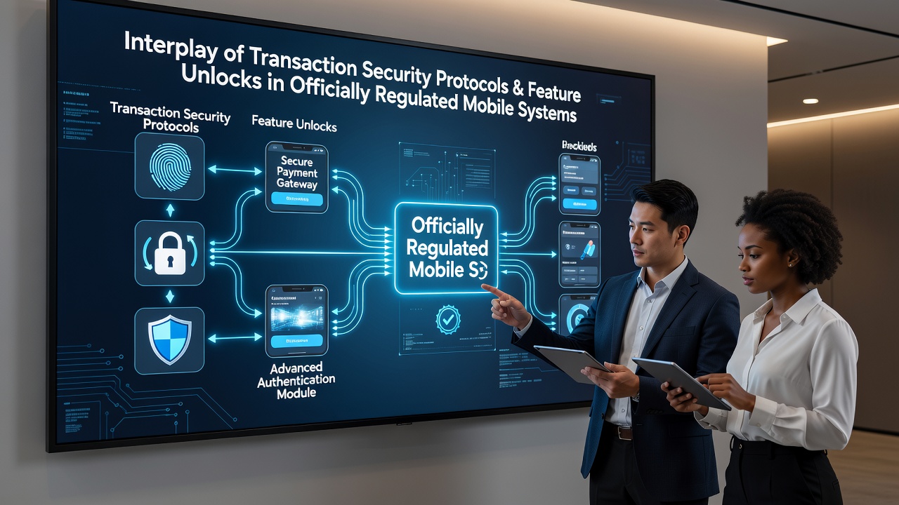 Beveiligde mobiele interfaces met feature unlocks en betalingsintegratie